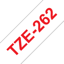 Brother Schriftband laminiert TZe-262 / TZE262, rot auf weiß, 36 mm x 8 m