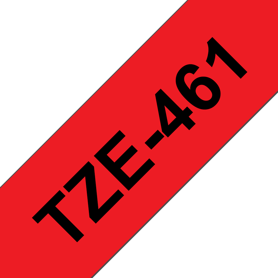Brother TZe-461 / TZE461 laminated tape, black on red, 36 mm x 8 m
