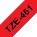 Brother Schriftband laminiert TZe-461 / TZE461, schwarz auf rot, 36 mm x 8 m