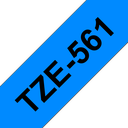 Brother Schriftband laminiert TZe-561 / TZE561, schwarz auf blau, 36 mm x 8 m