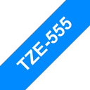 Brother TZe-555 / TZE555 laminated tape, white on blue, 24 mm x 8 m
