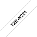 Brother TZe-N221 / TZEN221 non-laminated tape, black on white, 9 mm x 8 m