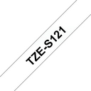 Brother TZe-S121 / TZES121 strong adhesive tape, black on clear, 9 mm x 8 m