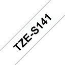 Brother TZe-S141 / TZES141 strong adhesive tape, black on clear, 18 mm x 8 m