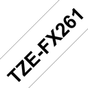 Ruban flexible Brother TZe-FX261 / TZEFX261, noir sur blanc, 36 mm x 8 m