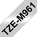 Brother Schriftband laminiert matt TZe-M961 / TZEM961, schwarz auf silber matt, 36 mm x 8 m