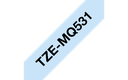 Brother Schriftband pastell TZe-MQ531 / TZEMQ531, schwarz auf pastellblau, 12 mm x 4 m