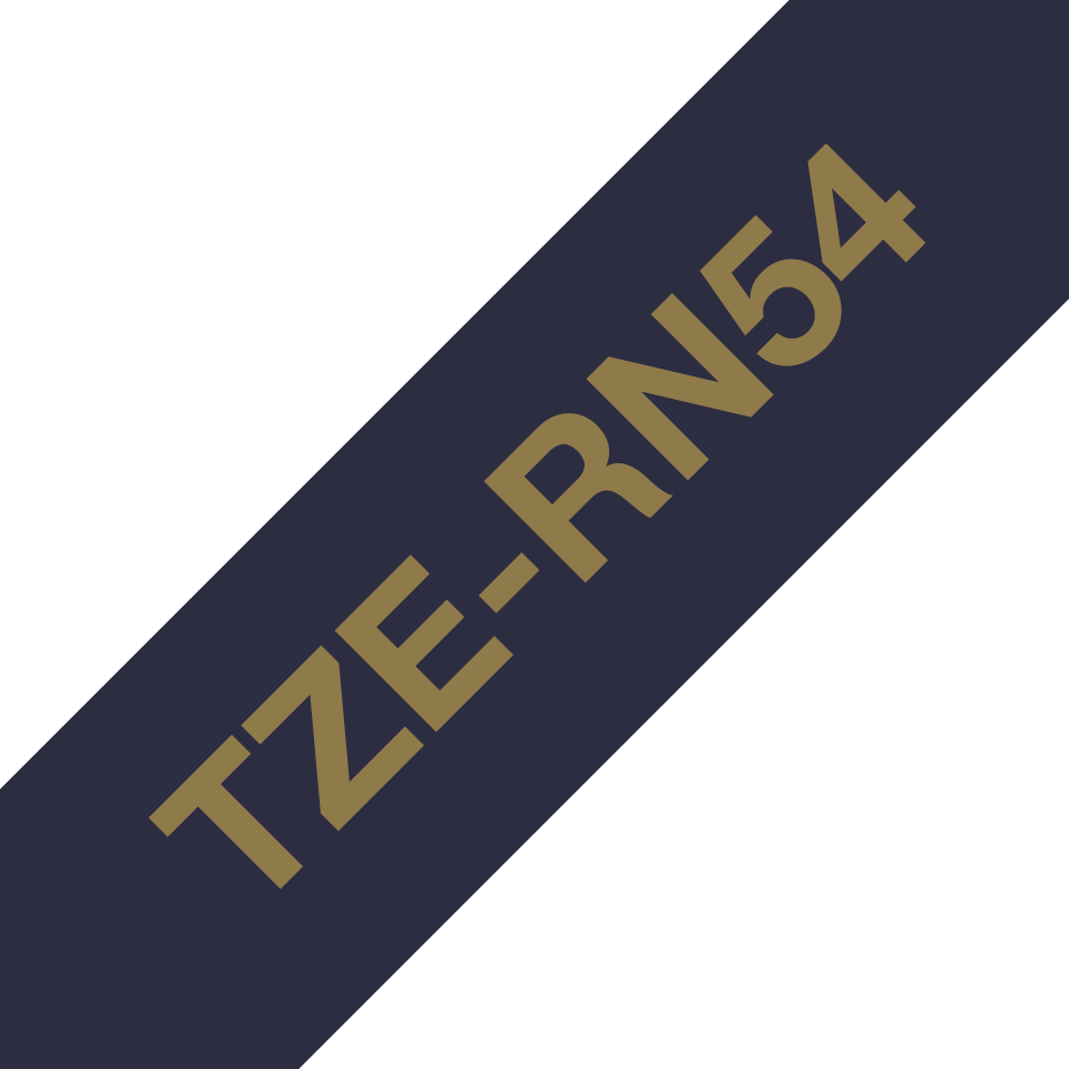 Brother Satinband TZe-RN54 / TZERN54, gold auf marineblau, 24 mm x 4 m