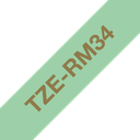 Brother Satinband TZe-RM34 / TZERM34, gold auf mintgrün, 12 mm x 4 m