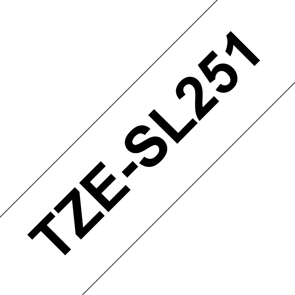 Brother Selbstlaminierendes Schriftband TZe-SL251 / TZESL251, schwarz auf weiß, 24 mm x 8 m