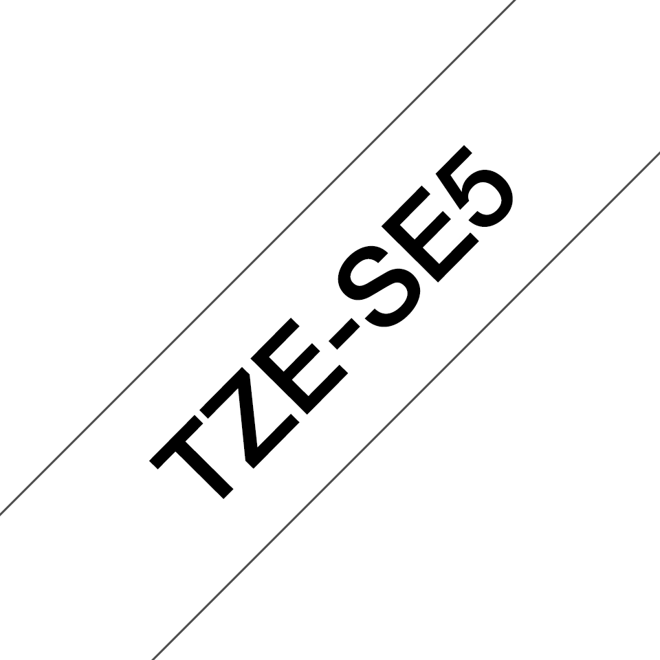 Brother TZe-SE5 / TZESE5 security tape, black on white, 24 mm x 8 m
