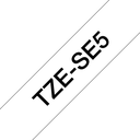 Brother TZe-SE5 / TZESE5 security tape, black on white, 24 mm x 8 m
